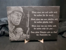 Schieferplatte - Kameraden - Motiv 2