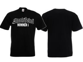 T-Hemd - Staatsfeind - schwarz/weiß T-Hemd - Staatsfeind - schwarz/weiß