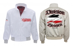 Harrington Jacke - bedruckt - weiß - Division Hessen Harrington Jacke - bedruckt - weiß - Division Hessen