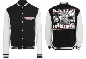 College Jacke - schwarz/weiß - Volksaufstand Ostdeutschland College Jacke - schwarz/weiß - Volksaufstand Ostdeutschland
