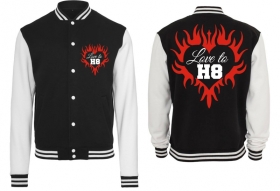 Frauen College Jacke - schwarz/weiß - Love H8 Frauen College Jacke - schwarz/weiß - Love H8