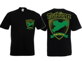 Frauen T-Shirt - Mutbürger - Sachsen - gelb/grün Frauen T-Shirt - Mutbürger - Sachsen - gelb/grün