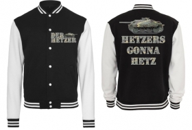 Frauen College Jacke - schwarz/weiß - Der Hetzer Frauen College Jacke - schwarz/weiß - Der Hetzer